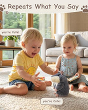Load image into Gallery viewer, Ayeboovi Kids Toys Talking Hamster Repeats What You Say, Interactive Plush Toy for 2-5 Year Old Boys Girls - Gray - Image 2