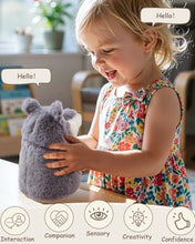 Load image into Gallery viewer, Ayeboovi Talking Hamster Repeats What You Say, Interactive Toy for 2 3 4 5 Year Old Girls Boys - Light Gray - Image 4