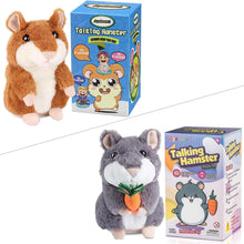 Load image into Gallery viewer, Ayeboovi Toddler Toys - Talking Hamster in Brown and Light Grey - Interactive Plush for Babies and Kids - Birthday Easter Gift for 2 3 4 5 6 Year Old Boys and Girls