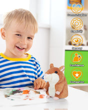 Load image into Gallery viewer, Ayeboovi Toddler Toys - Talking Hamster in Brown and Light Grey - Interactive Plush for Babies and Kids - Birthday Easter Gift for 2 3 4 5 6 Year Old Boys and Girls - Image 3