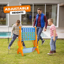 Load image into Gallery viewer, Giant 4-in-A-Row, Jumbo Connect Game with Adjustable Height, Yard Game for Kids and Adults, 4-to-Score Family Game with Mesh Pocket - Image 3