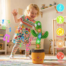 Load image into Gallery viewer, Ayeboovi Rechargeable Dancing Talking Cactus Toy for Baby Toddler,Singing Mimicking Recording Repeating with 120 Songs, Tummy time Toys for Girls Boys, Birthday or Chirstmas Gifts - Image 3