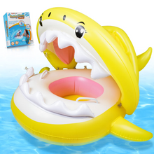 Load image into Gallery viewer, Baby Pool Float Swimming Float with Canopy Inflatable Floatie Swim Ring for Kids Aged 9-36 Months