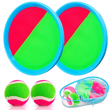 Load image into Gallery viewer, Toss and Catch Ball Game Outdoor Game for Kids Backyard Games Beach Game for Kids (Upgraded) (2 Paddles 2 Balls)