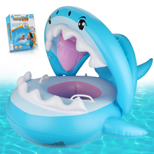 Load image into Gallery viewer, Baby Pool Float Swimming Float with Canopy Inflatable Floatie Swim Ring for Kids Aged 9-36 Months