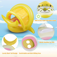 Load image into Gallery viewer, Baby Pool Float Swimming Float with Canopy Inflatable Floatie Swim Ring for Kids Aged 9-36 Months