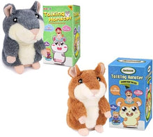 Load image into Gallery viewer, Ayeboovi Toddler Toys - Talking Hamsters in Brown and Grey- Repeats Your Words, for Toddlers, Interactive Plush for Boys and Girls Ages 3+, Ideal GIF for Birthdays, Halloween, Christmas - Image 7
