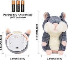 Load image into Gallery viewer, Ayeboovi Toddler Toys Talking Hamster Repeats What You Say in 2 Versions Baby Toys Gifts for Kids Fun Toys Retro Toys Plush Talking Toy for 3 4 5 Years Old Boys Girls - Image 3
