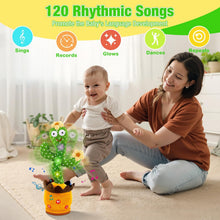 Load image into Gallery viewer, Ayeboovi Dancing Talking Cactus Baby Toy, Mimicking Recording Toy Repeats What You Say (Volume Adjustable Flowering Cactus) - Image 2
