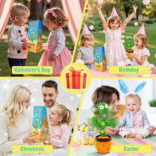 Load image into Gallery viewer, Ayeboovi Baby Toys Dancing Talking Cactus, Volume Adjustable Mimicking Recording Cactus Toy Repeats What You Say, Toddler Toys Singing Cactus with 120 Songs, Tummy Time Toys for Kids Boys Girls - Image 7
