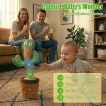 Load image into Gallery viewer, Ayeboovi Baby Toys Dancing Talking Cactus, Volume Adjustable Mimicking Recording Cactus Toy Repeats What You Say, Toddler Toys Singing Cactus with 120 Songs, Tummy Time Toys for Kids Boys Girls - Image 4

