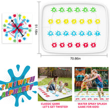 Load image into Gallery viewer, Ayeboovi Twist Splash Game – Water Toys Summer Outdoor Games 71&#39;&#39; Backyard Fountain Play Mat Sprinkler for Kids and Family
