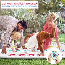 Load image into Gallery viewer, Ayeboovi Twist Splash Game – Water Toys Summer Outdoor Games 71&#39;&#39; Backyard Fountain Play Mat Sprinkler for Kids and Family

