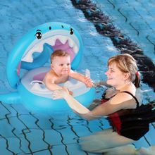 Load image into Gallery viewer, Baby Pool Float Swimming Float with Canopy Inflatable Floatie Swim Ring for Kids Aged 9-36 Months

