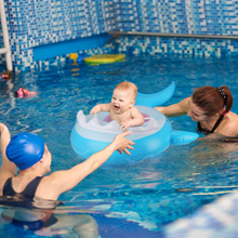 Load image into Gallery viewer, Baby Pool Float Swimming Float with Canopy Inflatable Floatie Swim Ring for Kids Aged 9-36 Months
