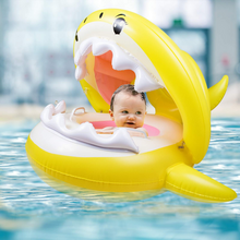 Load image into Gallery viewer, Baby Pool Float Swimming Float with Canopy Inflatable Floatie Swim Ring for Kids Aged 9-36 Months
